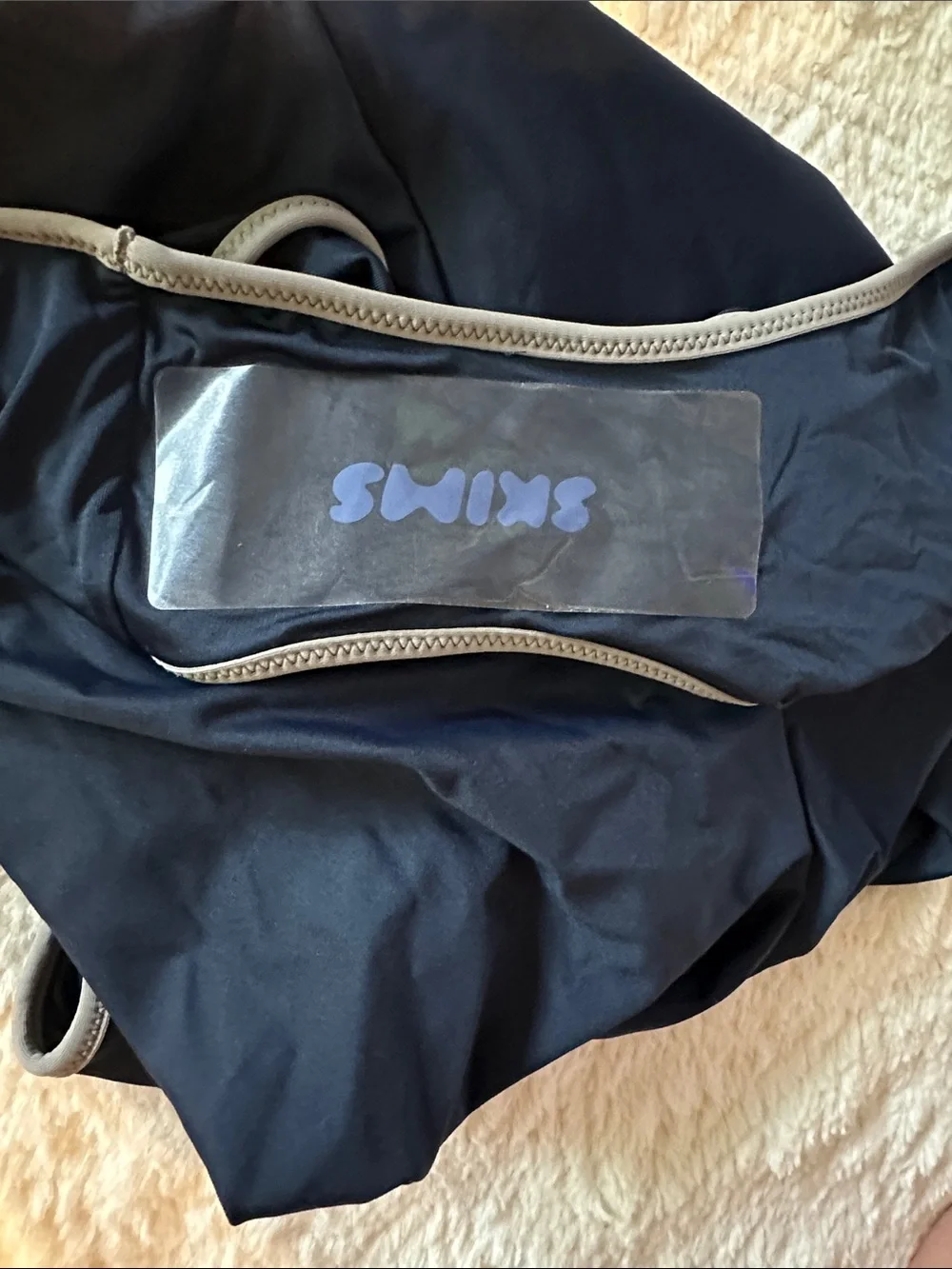 SKIMS Signature Swim Navy Snap Front One Piece Swimsuit NWT